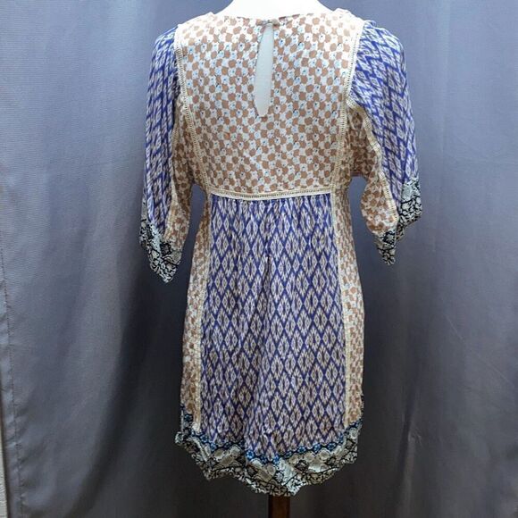 Sundance boho hippie peasant dress XS short & sweet patchwork - Picture 6 of 10